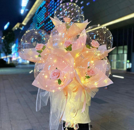 Flower balloons w/ lights