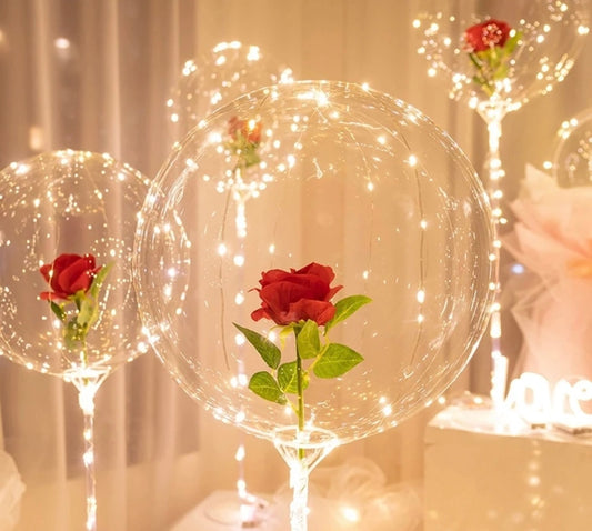 Flower Bubble Balloon with LED lights: Graduation Flower Balloon : Graduation balloon, Flower Balloon, Sanrio Balloons, Graduation Gifts, Graduation Bouquet